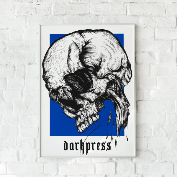 Darkpress_Big skull - plakát - saját szöveggel
