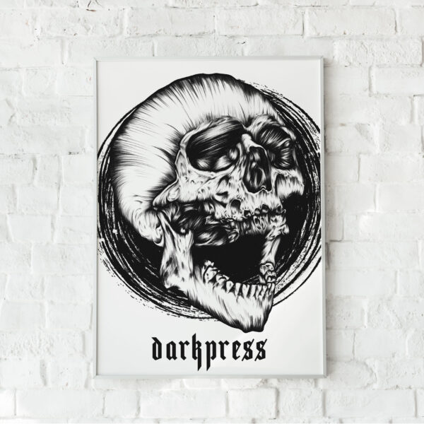 Darkpress_Big skull 2 - plakát - saját szöveggel
