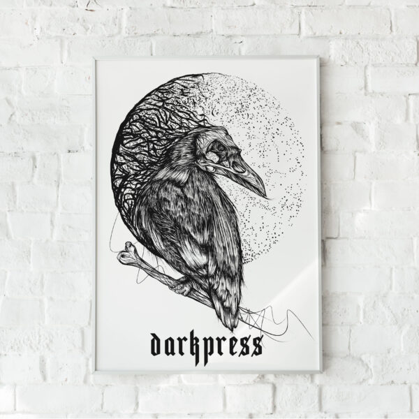 Darkpress_Bird skull - plakát - saját szöveggel