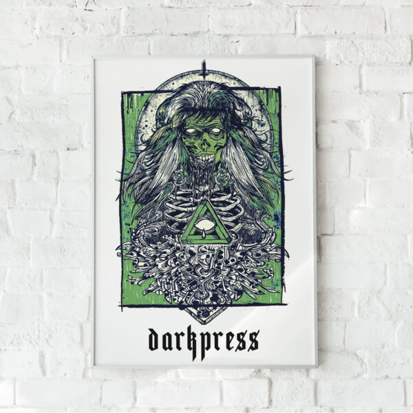 Darkpress_Green daemon - plakát - saját szöveggel